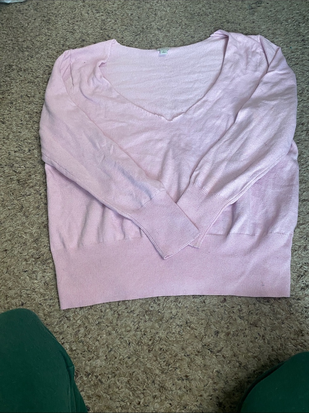 a new day Soft Pink V-Neck Women's Sweater